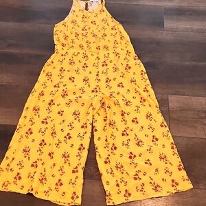 Thakoon Collective yellow floral sleeveless jumpsuit Wide Leg